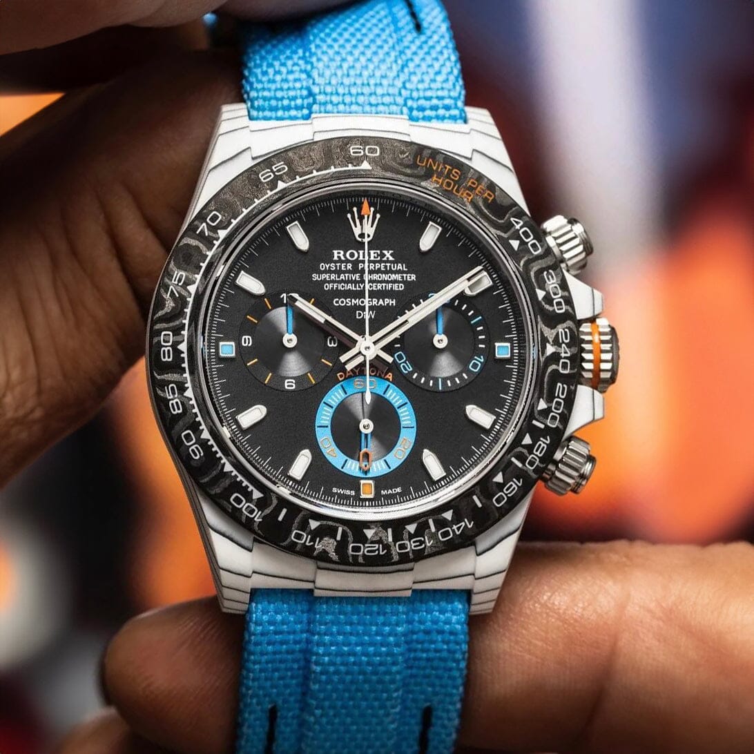 UNIQUE CarboQuartz Rolex DiW Daytona "RACING BLUE" 独一无二 劳力士DiW 石英纤维迪通拿 | WORLDTIMER