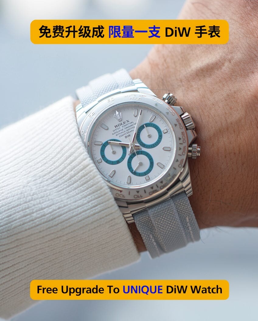 免费升级成【限量一支】的【DiW】手表：由即日起至 7 月 1 日，我们可免费为你私人定制任何现有 DiW 款式，打造属于你真正独一无二的 1‑of‑1 手表，你只需要支付现有款式的零售价便可以。这项服务平时从不免费，因人手有限，先到先得，错过不再有 | WORLDTIMER