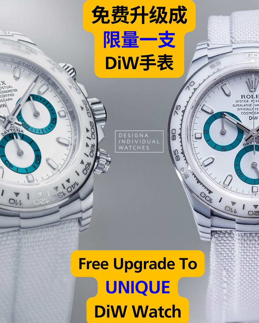 Free Upgrade To UNIQUE DiW Watch:From now until July 1st, we offer free Unique Watch Customization Services for any existing DiW model, creating a truly unique 1-of-1 watch just for you. You will only need to pay for the normal retail price | WORLDTIMER 