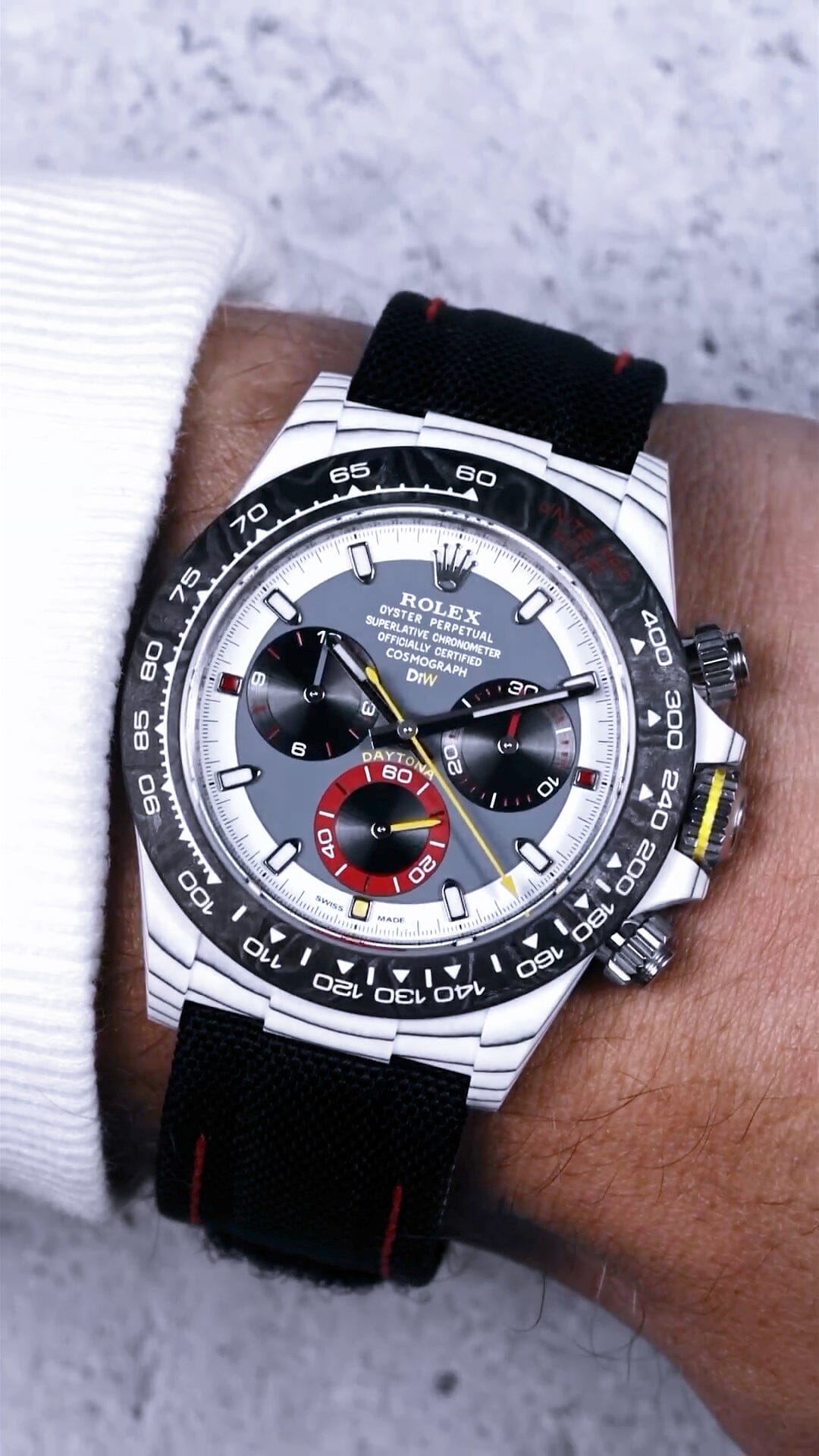 UNIQUE CarboQuartz Rolex Daytona DiW OCELLARIS 独一无二 定制劳力士 DiW迪通拿 | WORLDTIMER