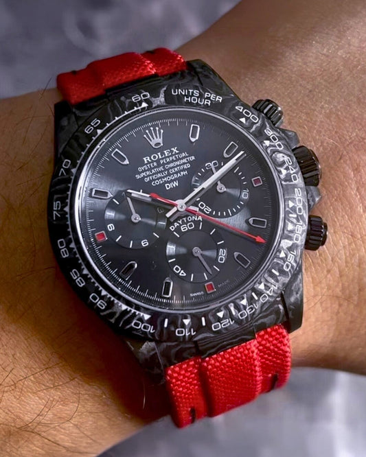 UNIQUE Rolex DiW Daytona “ALL CARBON RED EDITION" 独一无二劳力士DiW迪通拿 | WORLDTIMER