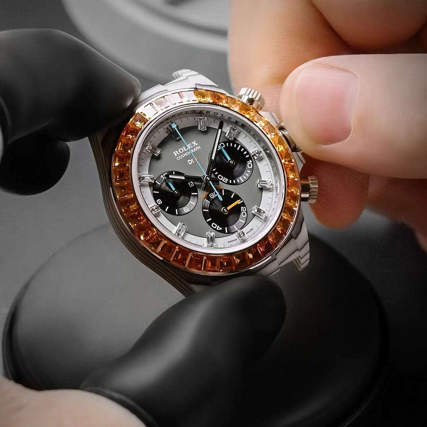 UNIQUE Rolex Rainbow Daytona DiW DESERT EAGLE RAINBOW DiW劳力士 彩虹迪 | WORLDTIMER