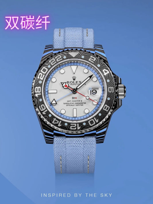 DiW Rolex GMT Master SKYBOUND CarboQuartz 与 NTPT碳纤维 结合的 DiW 劳力士格林尼治 | WORLDTIMER