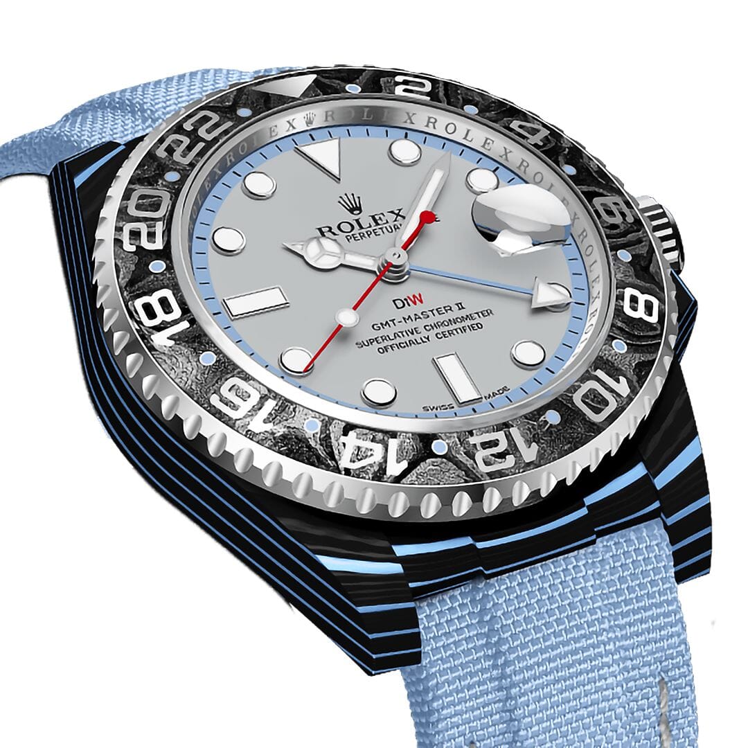 Rolex DiW GMT Master SKYBOUND Oyster 与 NTPT碳纤维 结合的 DiW 劳力士格林尼治 | WORLDTIMER