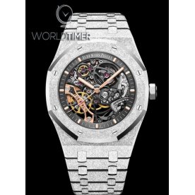 Audemars Piguet [NEW] Royal Oak 41mm Double Balance Wheel Openworked Frosted White Gold 15407BC