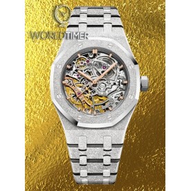 AUDEMARS PIGUET [NEW] Frosted White Gold Royal Oak Ladies Openworked 15466BC.GG.1259BC.01