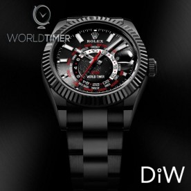 Rolex 勞力士 DiW Black DLC "BLACK RED" Sky-Dweller 326934 (Retail:EUR 40990)