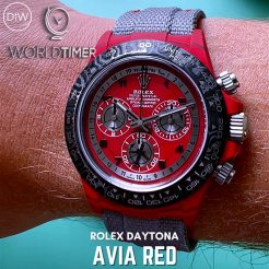 Rolex DiW Daytona Red Quartz Fiber "AVIA RED" (Retail:EUR 60990)