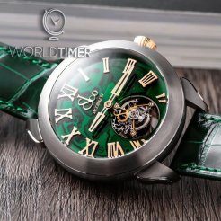 Jacob & Co. 捷克豹 [NEW][LIMITED 36 PIECE] Palatial Flying Tourbillon Hours & Minutes Green PT520.24.NS.QG.A (Retail:HK$859,100)