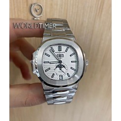 Patek Philippe “Tiffany & Co.” [NEW] Nautilus Annual Calendar Moonphase White Dial 5726/1A