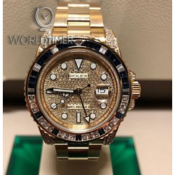 Rolex [NEW] Oyster Perpetual GMT-MASTER II Pave Diamond Dial 116758SA Mens Watch - SOLD!!
