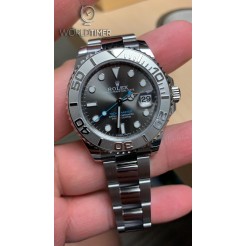 ROLEX [NEW] Yacht-Master Steel and Platinum Oyster Ladies 268622 Rhodium Dial