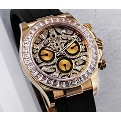 Rolex [NEW] Daytona 116588TBR “EYE OF THE TIGER” Yellow Gold Diamond Watch