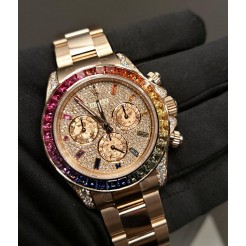 Rolex 116595RBOW Daytona Rainbow Pave Diamond Dial Watch