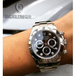 Rolex [NEW] Cosmograph Daytona 116509G Black Diamond Dial White Gold Watch
