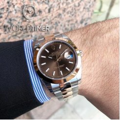 Rolex [NEW] Datejust 41mm Mens 126301 Chocolate Index Oyster