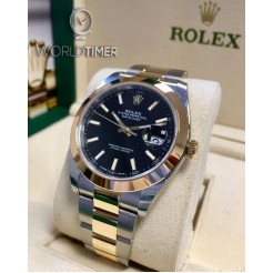 Rolex [NEW] Datejust 41mm Mens 126303 Black Index Oyster