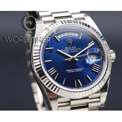 Rolex [NEW] Day-Date 40mm White Gold 228239 Blue Roman
