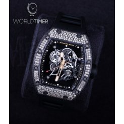 Richard Mille [NEW] RM 055 Bubba Watson Rose Gold Carbon TPT Med Set Diamond Watch