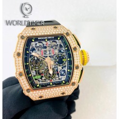 Richard Mille [NEW] RM 11-03 Rose Gold Full Set Diamonds Flyback Chronograph Automatic