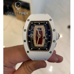 Richard Mille [NEW] RM 037 Ladies Automatic White Ceramic and Rose Gold Watch