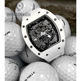 Richard Mille RM 055 Bubba Watson White Ceramic Mens Watch