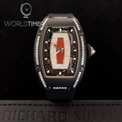 Richard Mille 理查德米勒 [NEW] RM 07-01 Black Ceramic Diamond Red Lip Watch