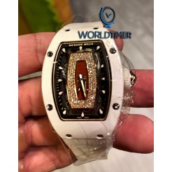 Richard Mille [NEW] RM 007 White Ceramic Jasper Dial Automatic Ladies Watch 