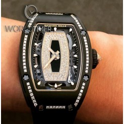 Richard Mille [NEW] RM 07–01 Black Ceramic Gem Set Automatic Ladies Watch