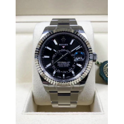 Rolex NEW-全新香港行貨 326934 Black Sky-Dweller 42mm Stainless Steel Watch