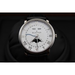 Blancpain [NEW] Villeret Moonphase White Dial Stainless Steel 6654-1127-55B (Retail:HK$120,000)
