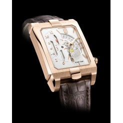 Harry Winston [NEW] Avenue Dual Time automatic 18K rose gold timepiece AVEATZ37RR001