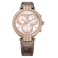 Harry Winston [NEW] Premier chronograph 40mm quartz 18K rose gold timepiece white light mother of pearl partially PRNQCH40RR001