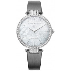 Harry Winston [NEW] Premier Ladies 36mm automatic 18K white gold timepiece white light mother of pearl indexes PRNAHM36WW001