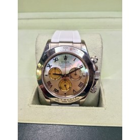 Rolex [MINT] Daytona 116519 Yellow MOP Dial on White Gold & Rubber B Strap - SOLD!!