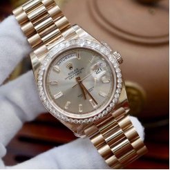Rolex [NEW] Day-Date 40mm Rose Gold 228345RBR Sundust Diamond Dial & Diamond Bezel President Bracelet (Retail:HK$430,600)