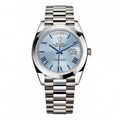 Rolex [NEW] Day-Date Platinum 228206 Ice Blue Quadrant Roman (Retail:HK$488,200)