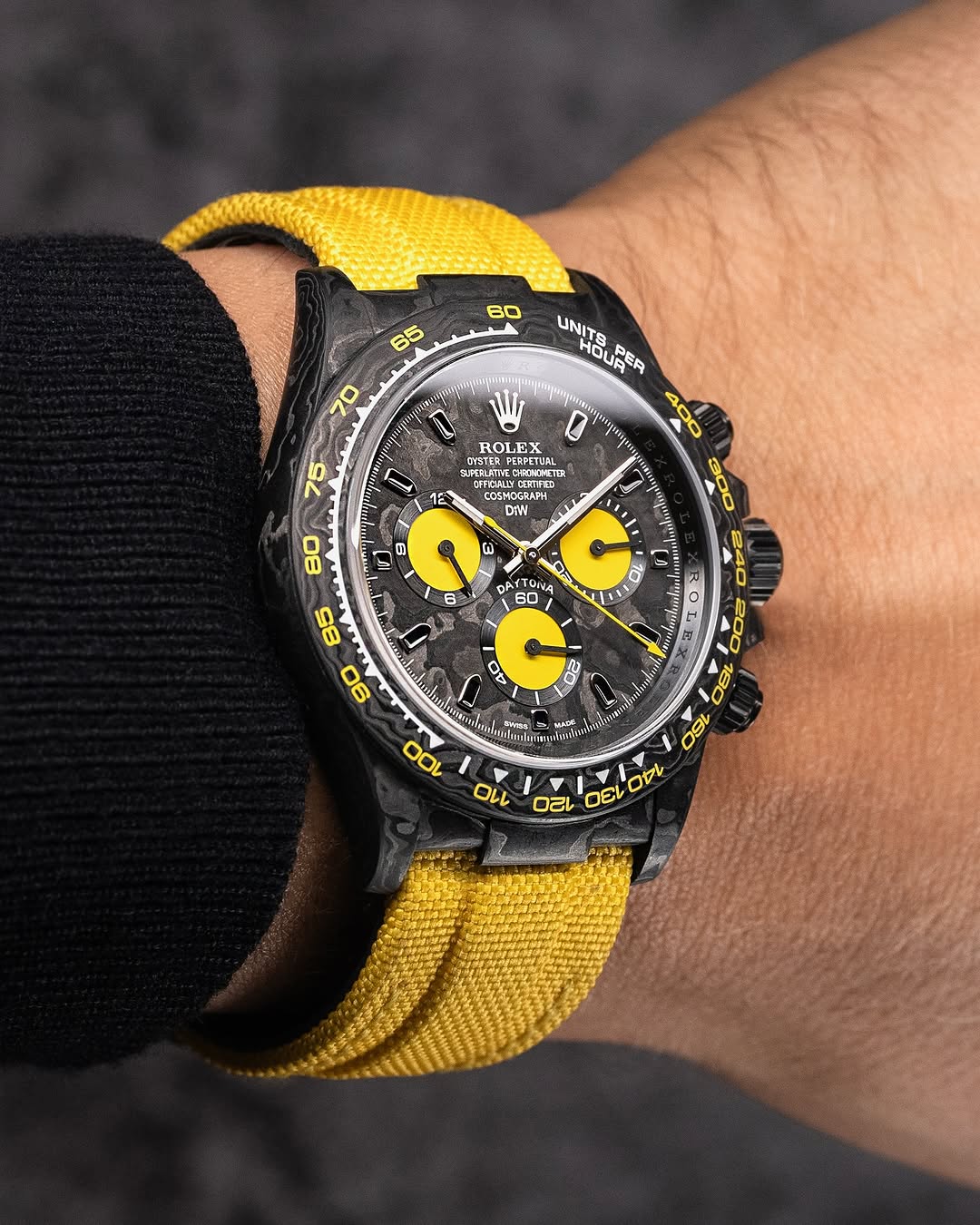 DiW Carbon Rolex Daytona LEMON EDITION (Retail: €54990) | WORLDTIMER