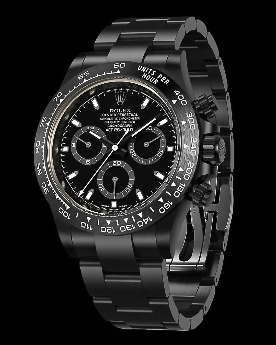 AET REMOULD Rolex Ceramic Daytona BLACK CLASSIC (Retail: US$40,500) | WORLDTIMER
