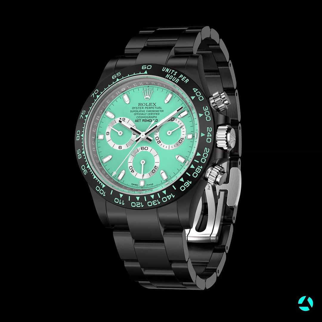 AET REMOULD Rolex Daytona BISCAY GREEN BLACK CERAMIC (Retail: US$77,100) | WORLDTIMER
