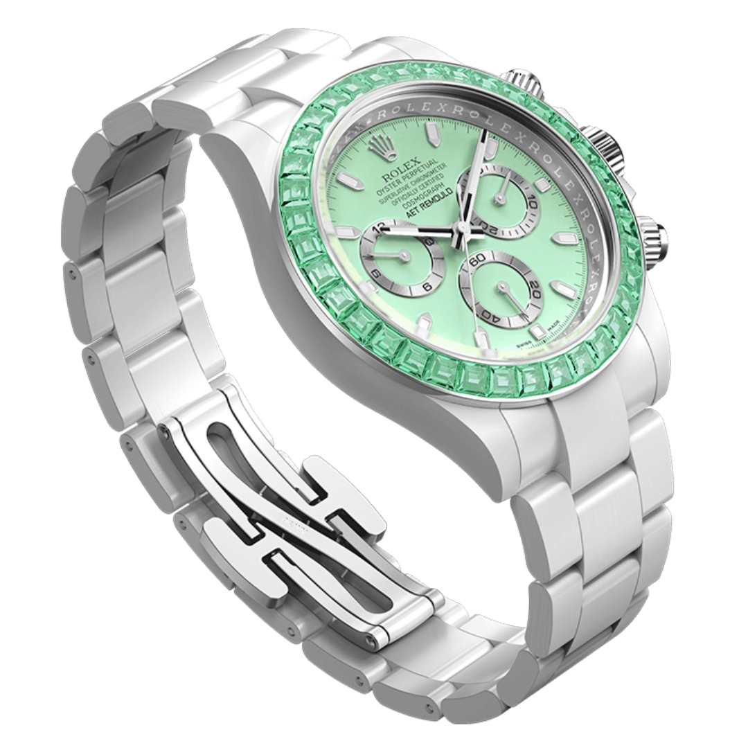AET REMOULD Rolex Daytona GREEN GEMSTONE CERAMIC (Retail: US$98,600) | WORLDTIMER