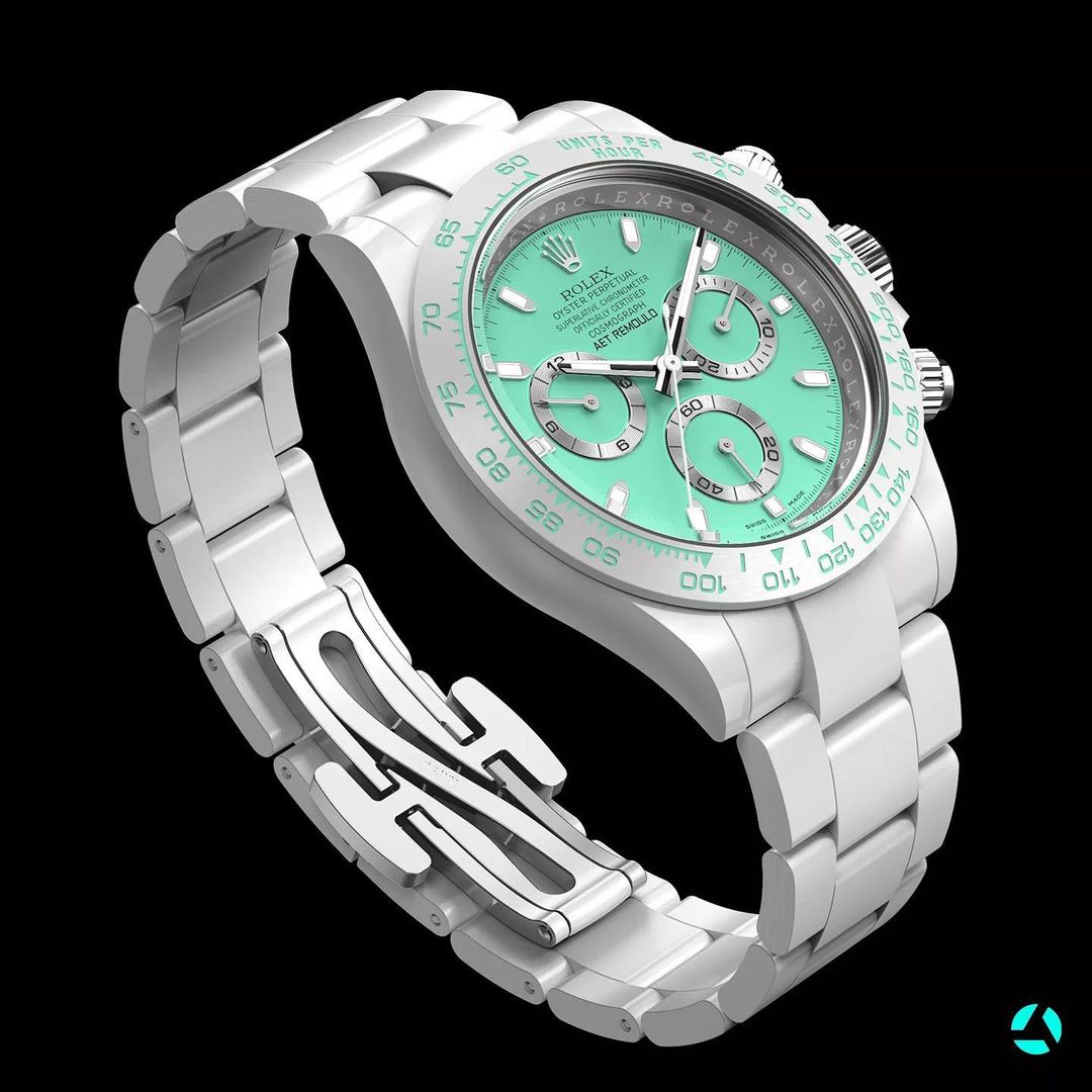 AET REMOULD Rolex Daytona BISCAY GREEN WHITE CERAMIC (Retail: US$77,100) | WORLDTIMER