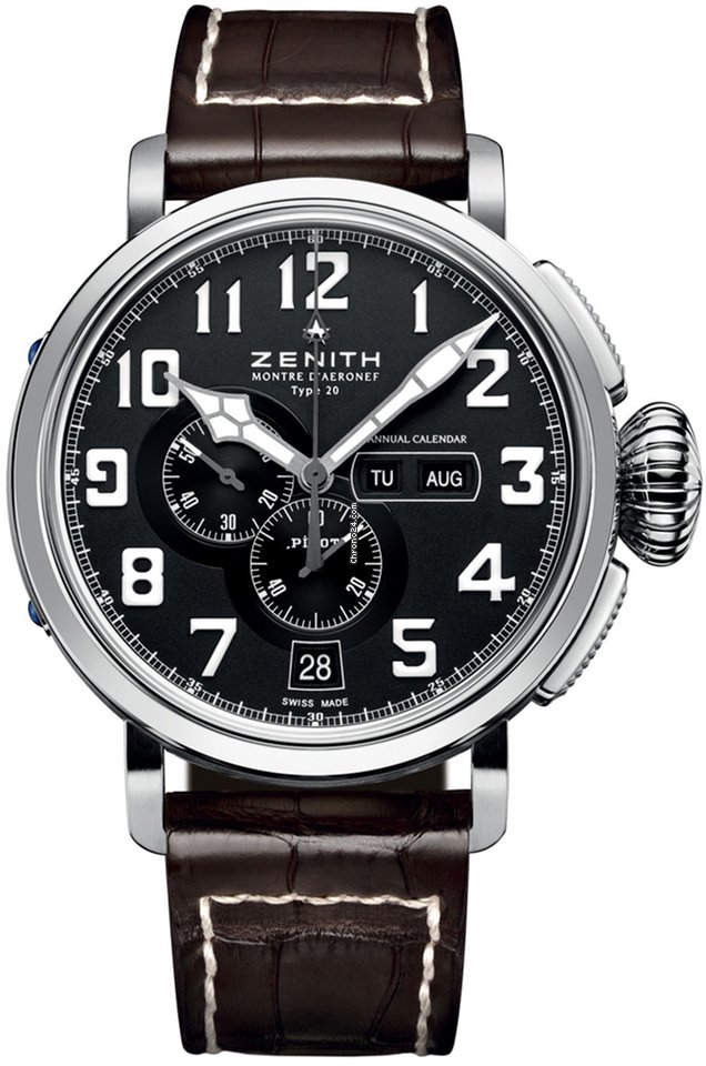 Zenith [NEW] 03.2430.4054/21.C721 Pilot Type 20 Annual Calendar (Retail: HK$80,700) | WORLDTIMER