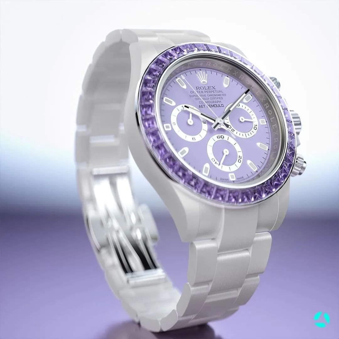 Rolex Daytona Aet Remould PURPLE GEMSTONE CERAMIC (Retail: US$75,900)| WORLDTIMER