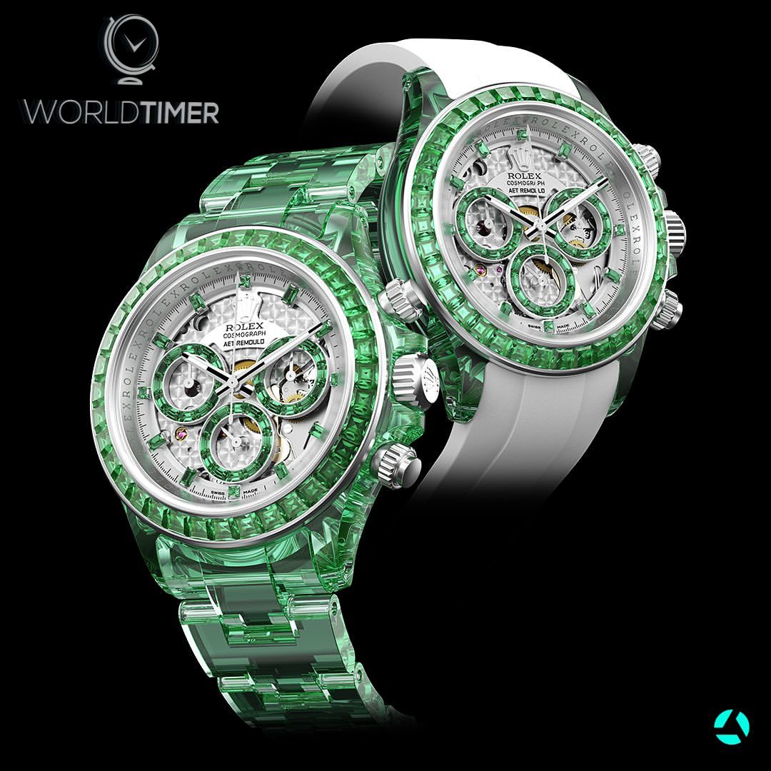 Rolex Daytona Aet Remould VERDANT MARVEL Gemstone Sapphire Watch (Retail: US$85,300) | WORLDTIMER