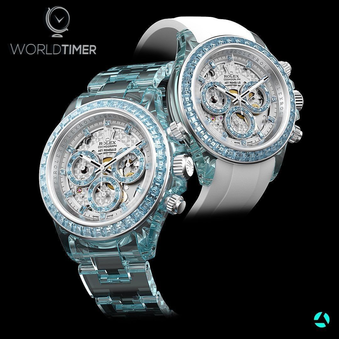 Rolex Daytona Aet Remould AZURE ELEGANCE Gemstone Sapphire Watch (Retail: US$85,300) | WORLDTIMER