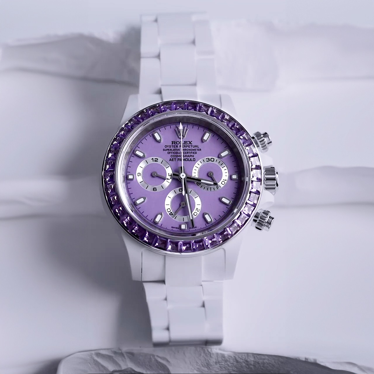 AET REMOULD Rolex Daytona PURPLE GEMSTONE CERAMIC (Retail: US$98,600) | WORLDTIMER