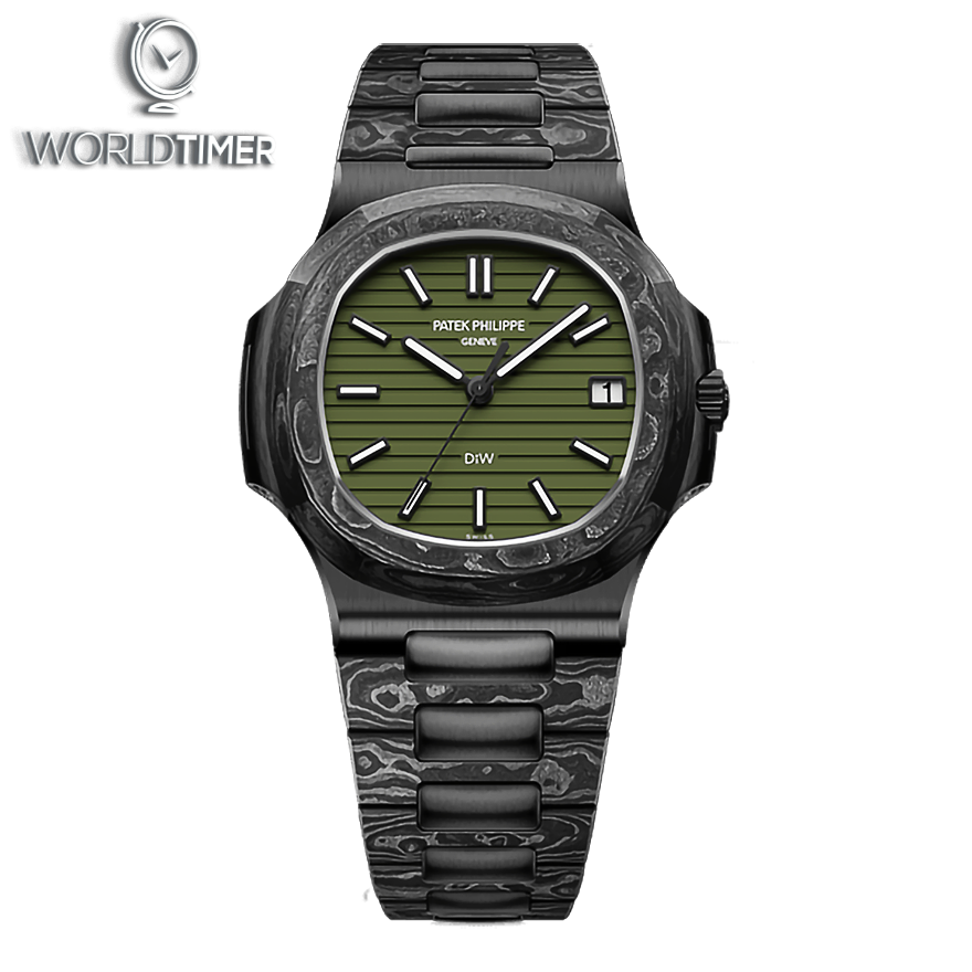 Patek Philippe DiW Nautilus 5711 BLACK GRAIL KHAKI (Retail:EUR 179.990) | WORLDTIMER