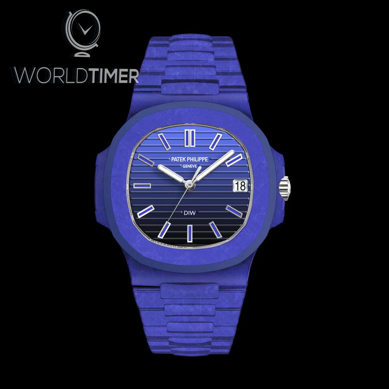 Patek Philippe DiW 百達翡麗 Blue Quartz Fiber Nautilus 5711/1A (Retail:EUR 199990) | WORLDTIMER