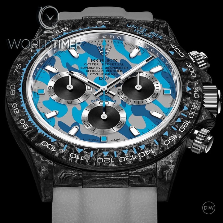 Rolex DiW Carbon Daytona MILITARY BLUE (Retail:EUR 55490) | WORLDTIMER